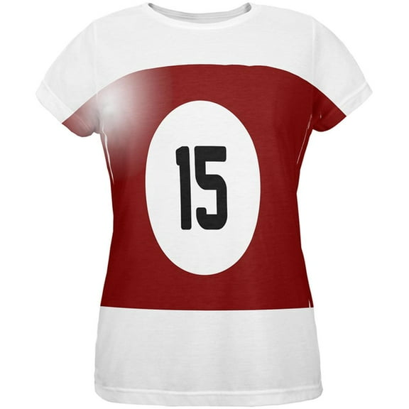 Halloween Billiard Pool Ball Fifteen Costume Womens T Shirt Multi LG