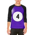 thumbnail image 1 of Halloween Billiard Pool Ball Four Costume All Over Mens Raglan T Shirt, 1 of 2