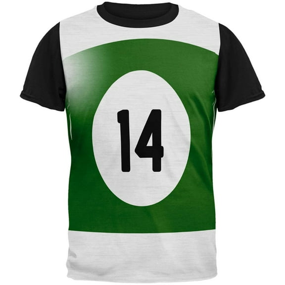 Halloween Billiard Pool Ball Fourteen Costume Mens Black Back T Shirt Multi MD
