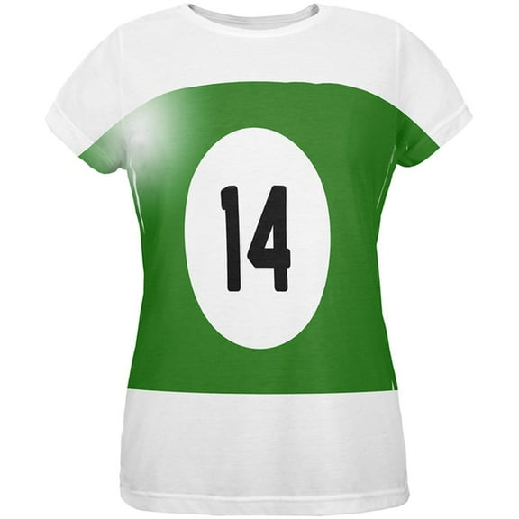 Halloween Billiard Pool Ball Fourteen Costume Womens T Shirt Multi LG