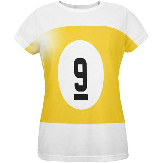 Halloween Billiard Pool Ball Nine Costume Womens T Shirt Multi SM