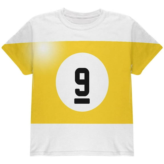 Halloween Billiard Pool Ball Nine Costume Youth T Shirt Multi YSM