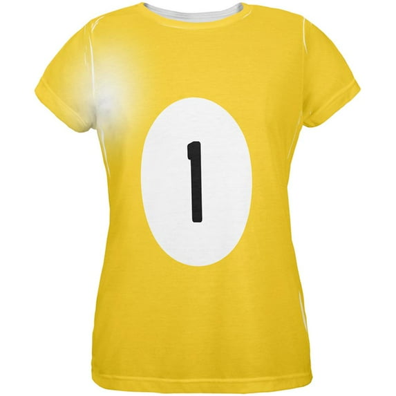Halloween Billiard Pool Ball One Costume Womens T Shirt Multi X-LG