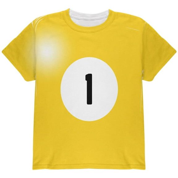 Halloween Billiard Pool Ball One Costume Youth T Shirt Multi YXL