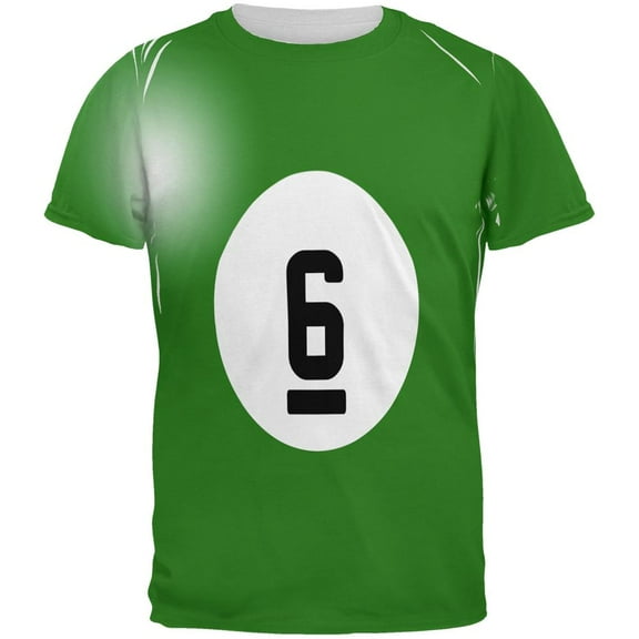 Halloween Billiard Pool Ball Six Costume All Over Mens T Shirt Multi 2XL