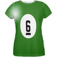 thumbnail image 1 of Halloween Billiard Pool Ball Six Costume Womens T Shirt Multi 2XL, 1 of 2