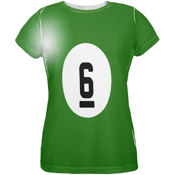 Halloween Billiard Pool Ball Six Costume Womens T Shirt Multi 2XL