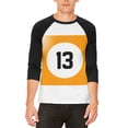 thumbnail image 1 of Halloween Billiard Pool Ball Thirteen Costume All Over Mens Raglan T Shirt, 1 of 2