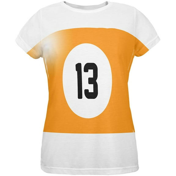 Halloween Billiard Pool Ball Thirteen Costume Womens T Shirt Multi X-LG