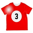 thumbnail image 1 of Halloween Billiard Pool Ball Three Costume Toddler T Shirt Multi 4T, 1 of 2