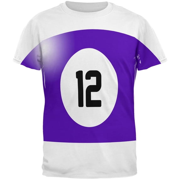 Halloween Billiard Pool Ball Twelve Costume All Over Mens T Shirt Multi X-LG