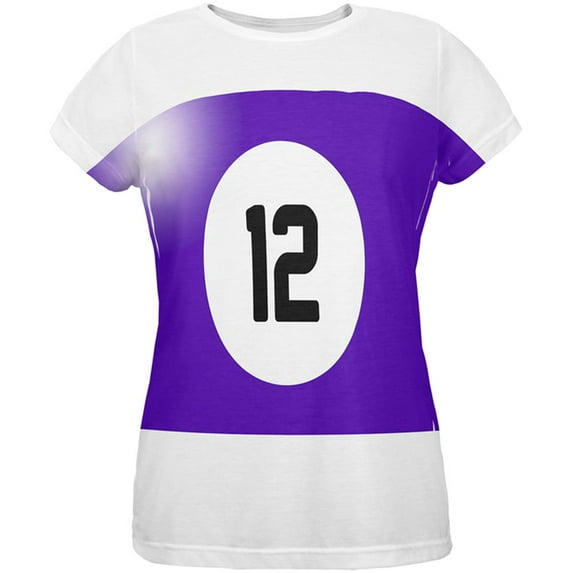 Halloween Billiard Pool Ball Twelve Costume Womens T Shirt Multi MD