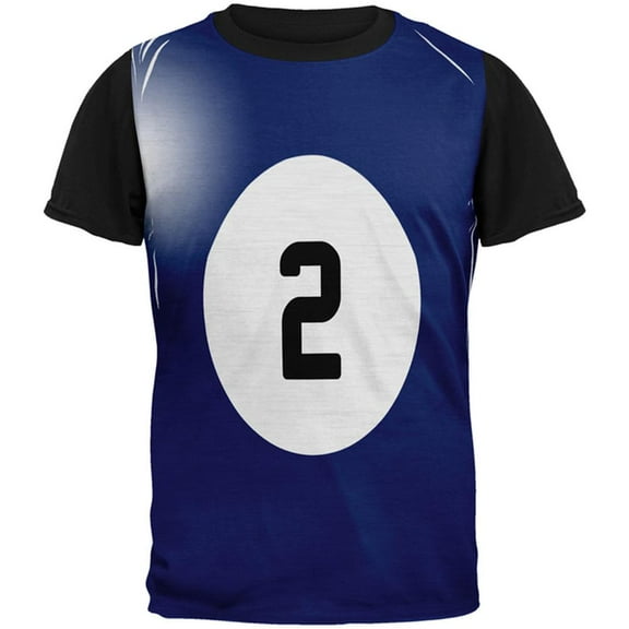 Halloween Billiard Pool Ball Two Costume Mens Black Back T Shirt Multi SM