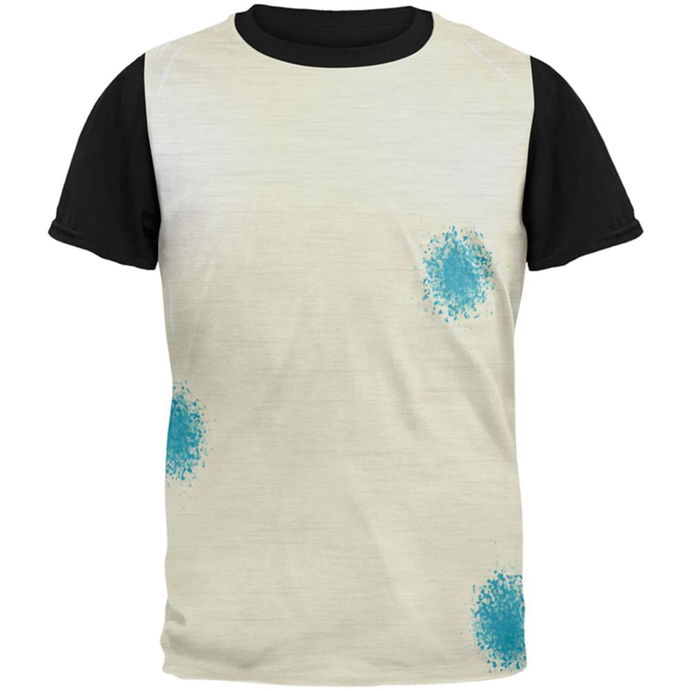 Halloween Billiard Pool Cue Ball Costume Mens Black Back T Shirt Multi