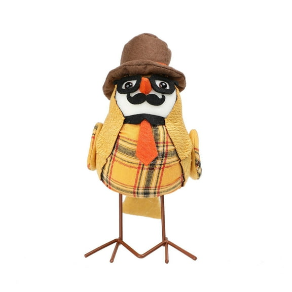 Halloween Bird Decorations, Handmade Fall Chick Prop, Home Table Decorations, Artificial Pullet Bird Decor for Thanksgiving Harvest Sculpture Outdoor Indoor Party Ornaments