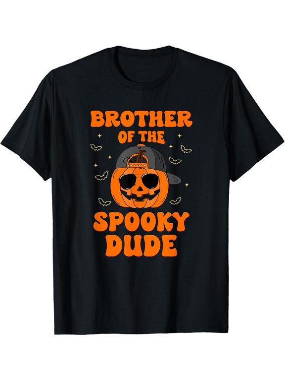 Halloween Birthday Brother Of The Spooky Dude Pumpkin Family Celebration T-Shirt, Size S-5XL