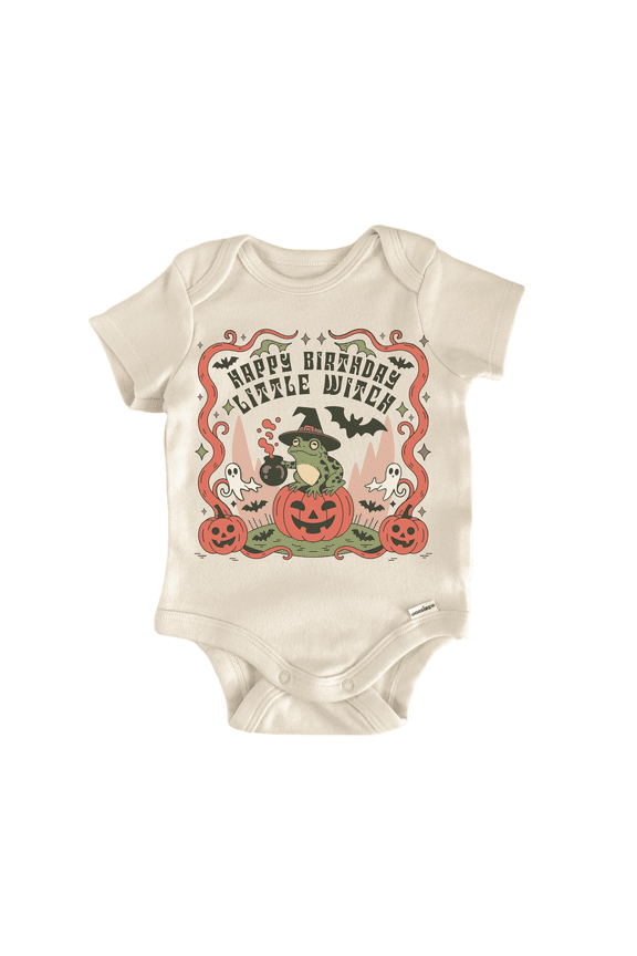 Halloween Birthday Frog Newborn Baby Bodysuit