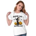 thumbnail image 1 of Halloween Black Cat Apothecary Womens Slim Fit Graphic Tee Brisco Brands S, 1 of 5