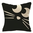 thumbnail image 1 of Halloween Black Cat Background Decoration Farmhouse Decor Cotton Linen Home Decorative Throw Pillow Case Cushion Cover for Sofa Couch, 18" x 18", 1 of 8