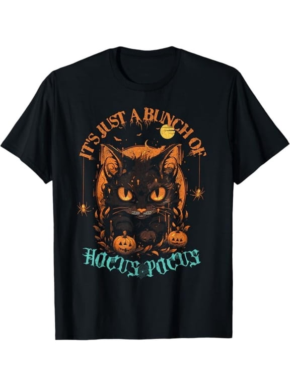 Halloween Black Cat Bunch of Hocus Pocus Graphic T-Shirt