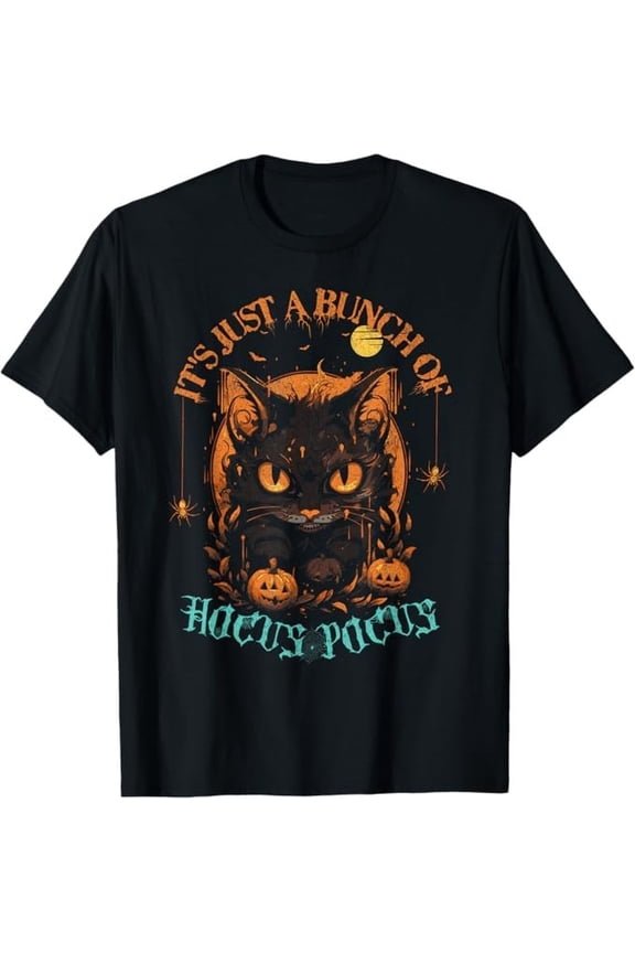 Halloween Black Cat Bunch of Hocus Pocus Graphic T-Shirt