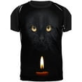 thumbnail image 1 of Halloween Black Cat By Candle Light All Over Adult T-Shirt - Small, 1 of 2