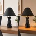 thumbnail image 1 of Halloween Black Cat Desk Lamp, Resin Table Light, Warm Light Home Decor, Spooky Season Accent Lighting, Holiday Party Table Lamp, 1 of 9