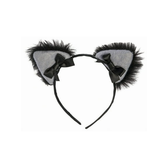 Halloween Black Cat Furry Cat Ears Headband