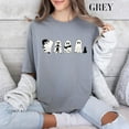 thumbnail image 1 of Halloween Black Cat & Ghost Shirt, Halloween Ghost Tshirt, Spooky Season Cat Tee, Halloween Cute Women Outfit, Halloween Gift, 1 of 5