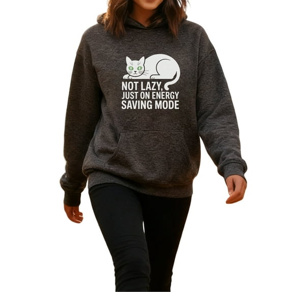 Halloween Black Cat Hoodie Funny Unisex Graphic Pullover Sweatshirt for Women and Men Cozy Cat Lover Gift Hoodie Casual Everyday Top for Cat Moms Cat Dads Friends