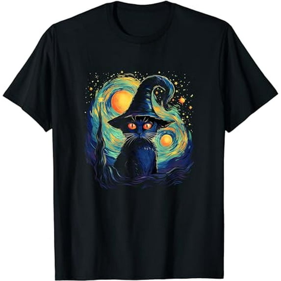 Halloween Black Cat Kitten Kitty Men Women Kids T-Shirt