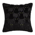 thumbnail image 1 of Halloween Black Cat Pillow Covers 20x20 inch 1pc,Textured Tufted Plush Pattern Decorative Throw Pillow Cases,Sofa Cushion Cover Cozy Aesthetic Spooky Fall Home Decor for Couch Bed Chair Room, 1 of 2