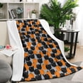 thumbnail image 1 of Halloween Black Cat Pumpkin Pattern Blanket,Comfortable Soft Lamb Wool Throw Blanket,All Season,Warm Lightweight Blankets for Sofa Bed Couch Living Room Chair,50"x60", 1 of 4