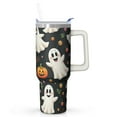 thumbnail image 1 of Halloween Black Cat Witch 40 Oz Tumbler with Handle and Straw, Spooky Cute Cup, Holiday Coffee Gift Mug, 1 of 5