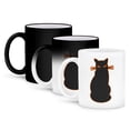 thumbnail image 1 of 3dRose, Halloween Black Cat With Orange Artwork, 11oz Magic Transforming Mug, 1 of 8