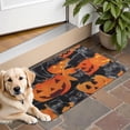 thumbnail image 1 of Halloween Black Cats and Pumpkins Pattern Door Rugs,Washable Non Slip Door Mats Indoor,Decorative Door Mats,Entry Mat Indoor for Entrance,Bedroom,Kitchen,Bathroom,16"x24", 1 of 6
