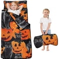 thumbnail image 1 of Halloween Black Cats and Pumpkins Pattern Toddler Nap Mats for Kids Preschool,50"x20" Sleeping Mat Bag or Kids,Toddler Sleeping Bag,Toddler Nap Mat or Daycare, 1 of 6