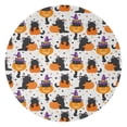 thumbnail image 1 of Halloween Black Cats with Pumpkins and Witch Hats Round Blanket,Comfortable Soft Flannel Throw Blanket,All Season,Warm Lightweight Blankets for Sofa Bed Couch Living Room Chair 60"x60", 1 of 5