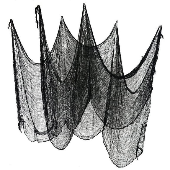 Halloween Black Creepy Cloth,Halloween Decorations Indoor Creepy Spooky Cloth Black Gauze Freaky Spider Web,Scary Spooky Ha-lloween Fabric Gauze for Yard Doorways Entryways Windows Decor
