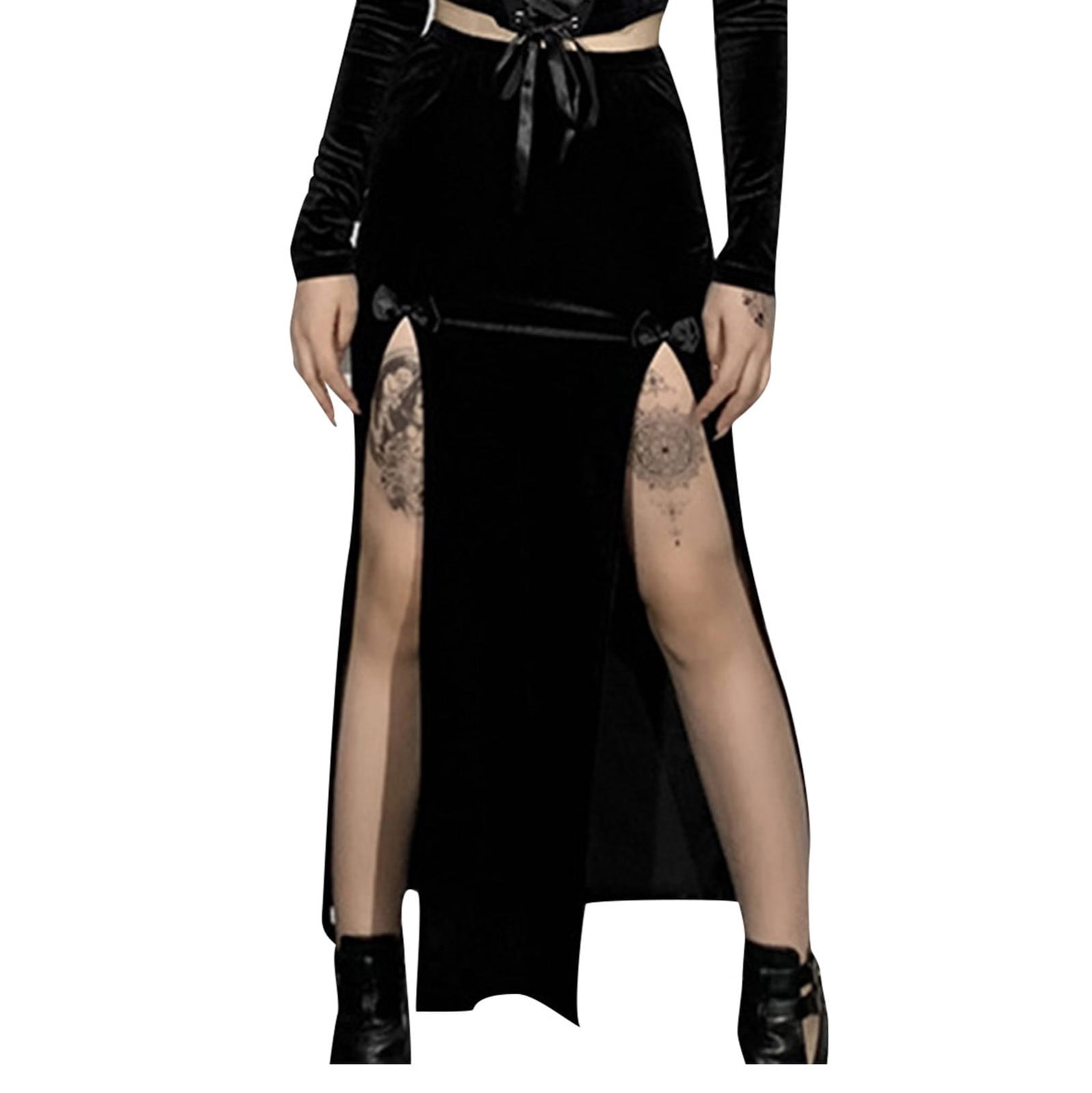 women's below the knee dresses Below the Knee Ruched Dress Black / L by mododoc / / adult