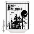 thumbnail image 1 of Halloween Black Gloomy Castle Shower Curtain Set ，Waterproof Fabric Shower Curtains Shower Curtains for Bathroom,Bathroom Decor 36"x72", 1 of 6