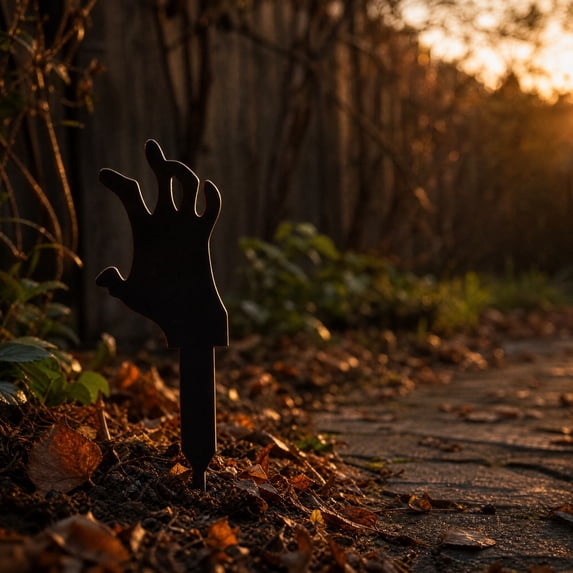 Halloween Black Hands Yard Signs Scary Silhouette Halloween Decorations for Outdoor Yard Lawn Garden Decor, 7.9in 1PCS