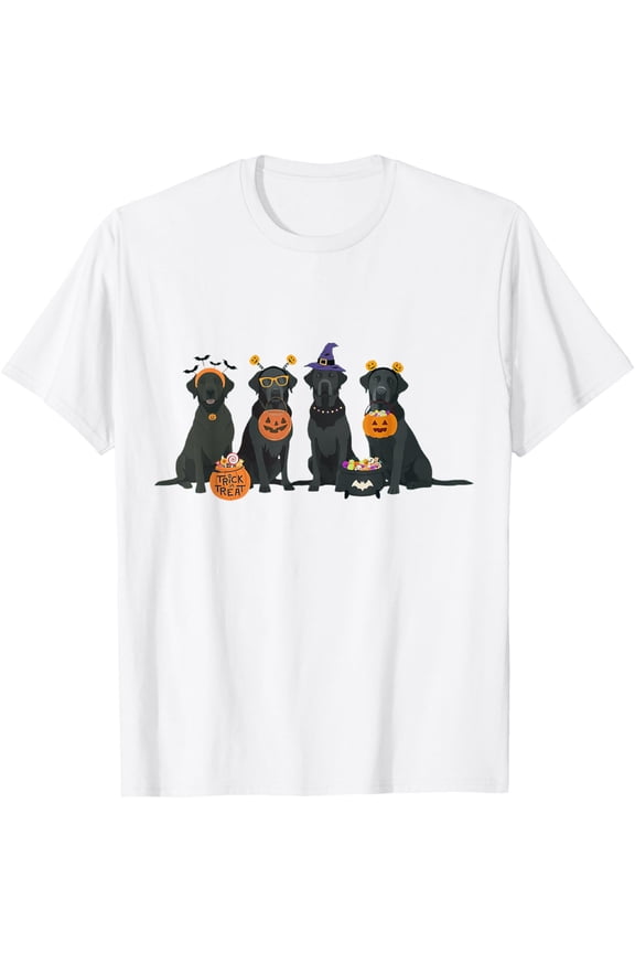 Halloween Black Lab Fall Labrador Retriever Halloween Dog T-Shirt Tee