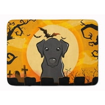 Halloween Black Labrador Machine Washable Memory Foam Mat