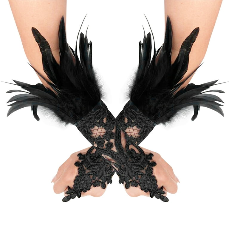 Feather Raven Black Pirate Costume Accessory Feather Raven Black Pirate Costume Accessory