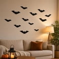 thumbnail image 1 of Halloween Black Lace Lamp Shade Cover,Spider Web Bat Pattern,16 Pcs 3D Bat Wall Stickers Set for Indoor Home Party Fireplace Halloween Decor, 1 of 5