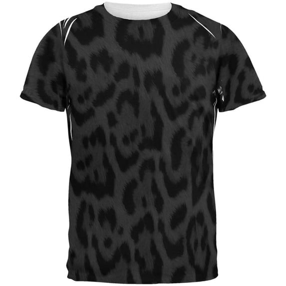 Halloween Black Leopard Costume All Over Mens T Shirt Multi 2XL