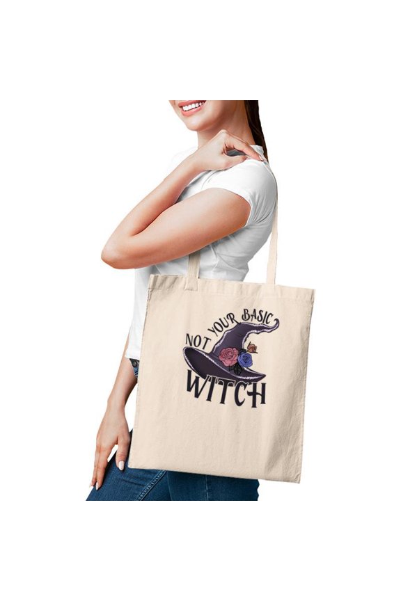 Halloween Black Magic Not Your Basic Witch Tote Bag
