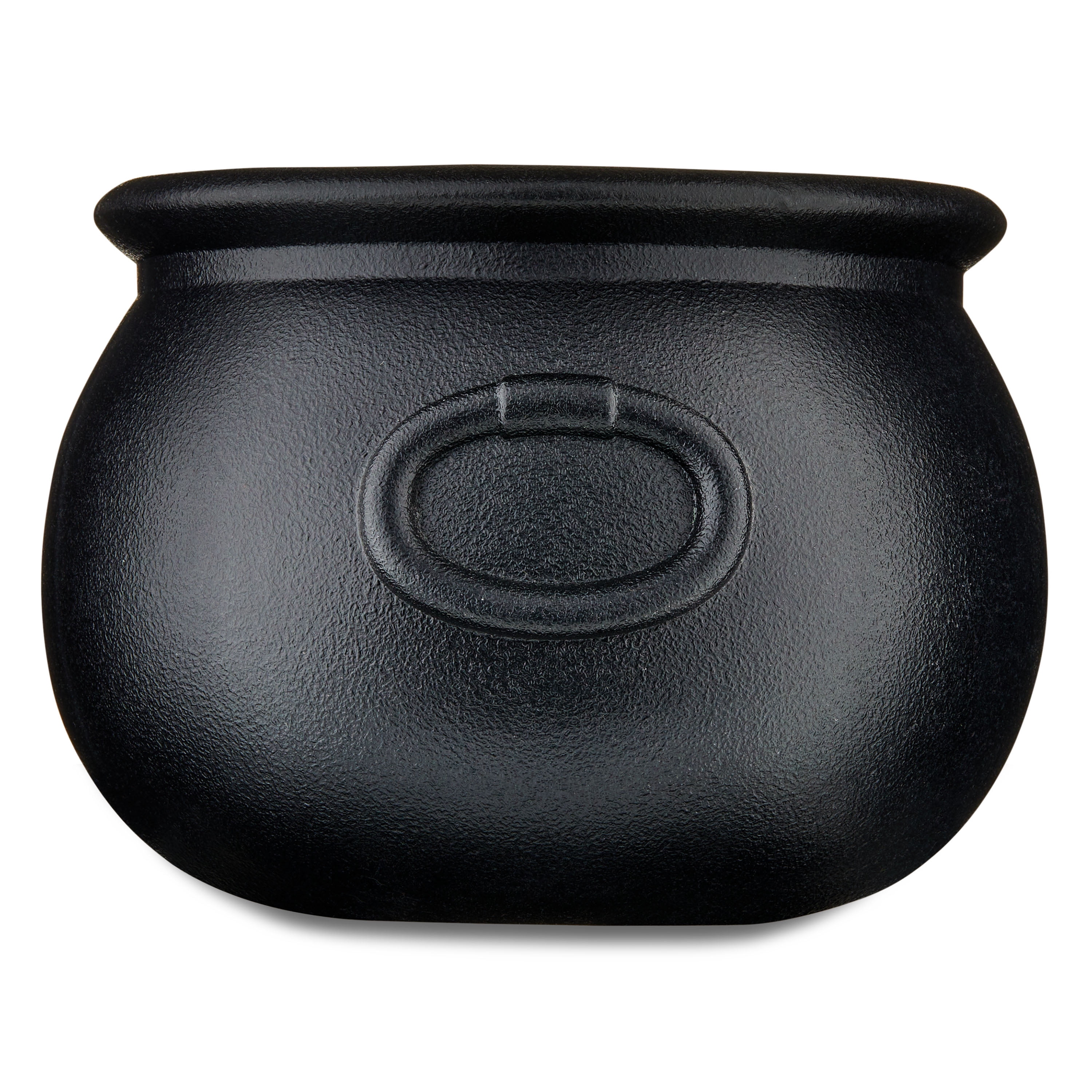 Halloween Black Polypropylene Cauldron Serving Bowl Decoration, 5.75 in