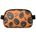 thumbnail image 1 of Halloween Black Pumpkins and Bats Cute Fanny Packs for Women,Travel Waterproof Crossbody Fanny Bags Waist Purse for Women Anti Theft Adjustable Strap for Running Travel Cycling, 1 of 4